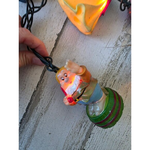 Vintage AS IS Disney Snow White seven dwarfs string light - Picture 2 of 8